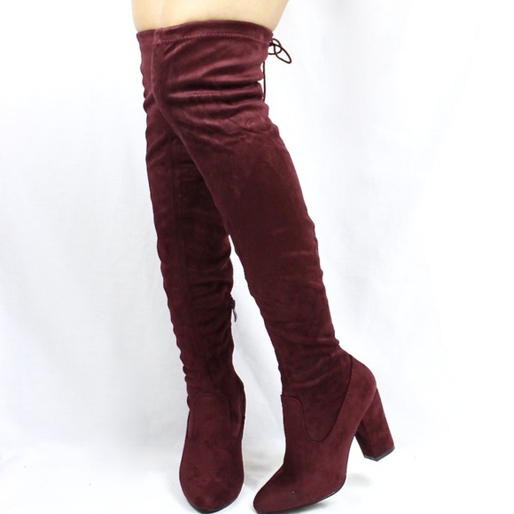 Round Toe Over The Knee Thigh High Dress Boots - Picture 2 of 4